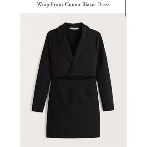 Abercrombie Wrap-Front Cutout Blazer Dress